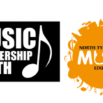 Music Partnership North logo, North Tyneside Music Education Hub logo.